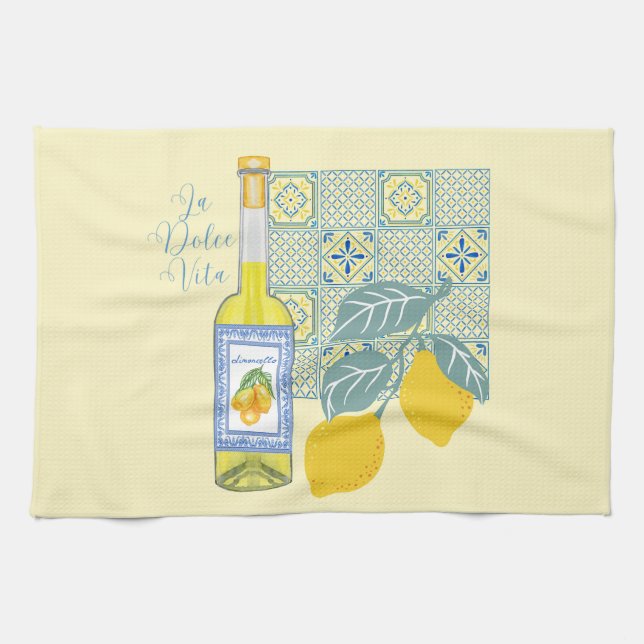 Lemon Farm Retro Tea Towel (Horizontal)