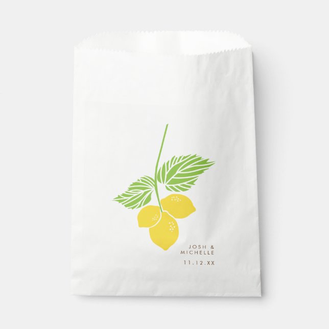 Lemon Favour Bag, Wedding favour bag, shower favou Bag (Front)