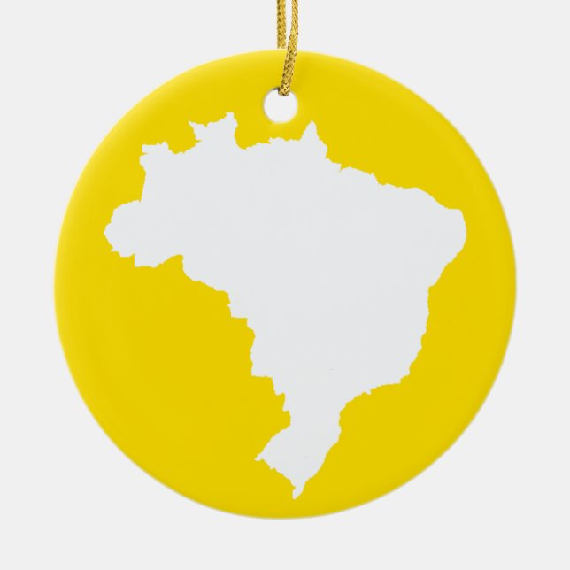 Lemon Festive Brazil at Emporio Moffa Ceramic Ornament (Front)