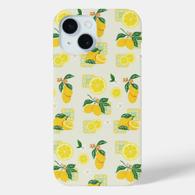 Lemon Floral Case-Mate iPhone Case (Back)