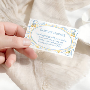 Lemon Floral Italian Bridal Shower Display Shower Enclosure Card