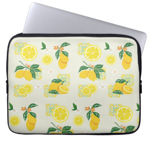 Lemon Floral Laptop Sleeve