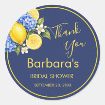 Lemon Floral Thank You Bridal Shower