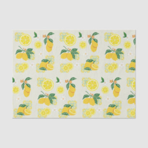 Lemon Floral Tissue Paper