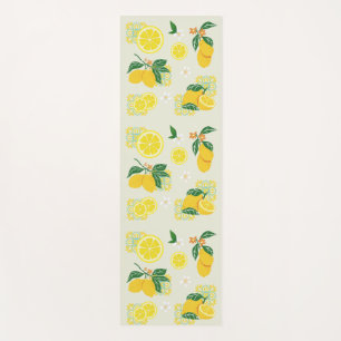 Lemon Floral Yoga Mat