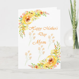 Lemon Flowers Happy Mother's Day Card
