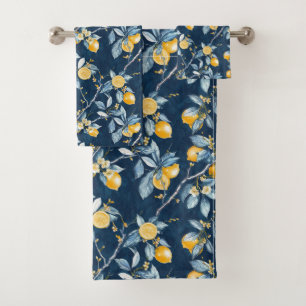 Lemon French Country  Bath Towel Set