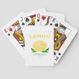 Lemon Fresh Days Playing Cards