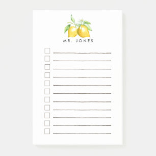 Lemon Fresh Personalised To Do Post-it Notes