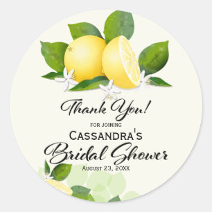 Lemon Fruit   Bridal Shower Classic Round Sticker