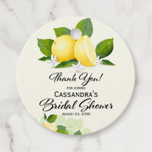 Lemon Fruit Bridal Shower Favour Tags