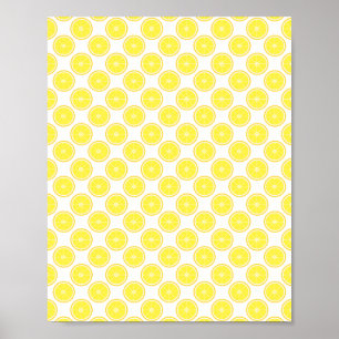 Lemon Fruit Citrus Food Cute Yellow Poster