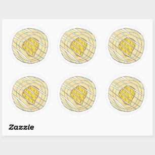 Lemon Fruit Danish Viennoiserie Pastry Chef Bakery Classic Round Sticker