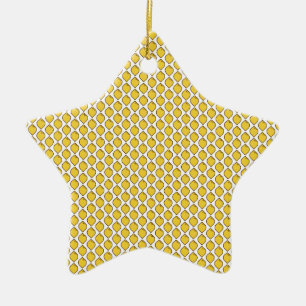 Lemon fruit pattern ceramic tree decoration