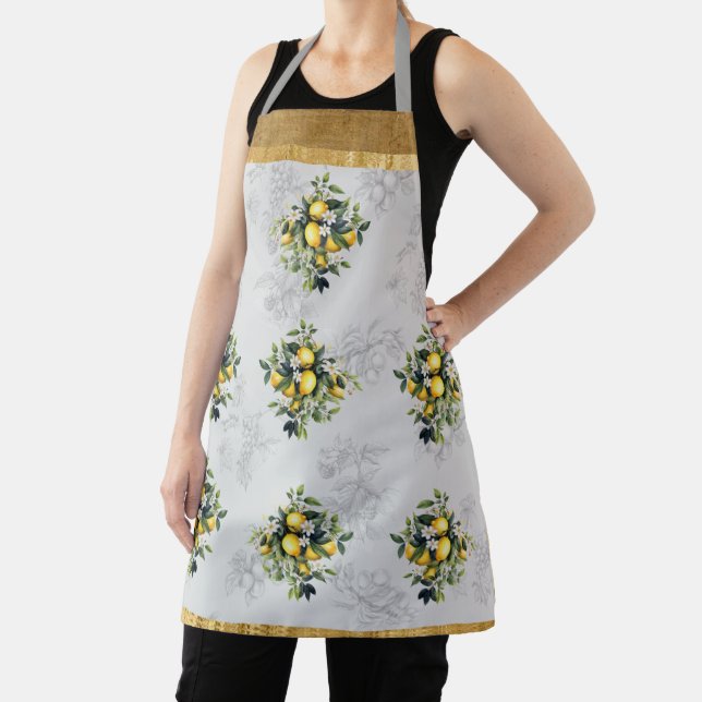 Lemon & Fruit Positano Style Apron (Insitu)