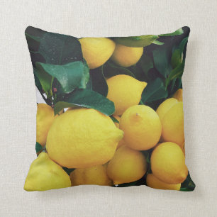 Lemon fruit tree cushion