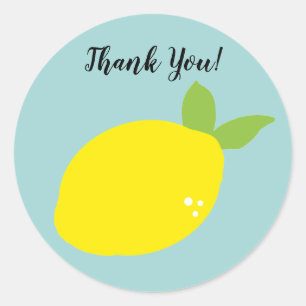 Lemon Fruit Tropical Party Stickers