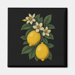 Lemon Fruit Vintage Art Lemon Farm Magnet