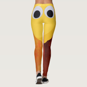 Lemon, fruit with googly eyes and apple       leggings