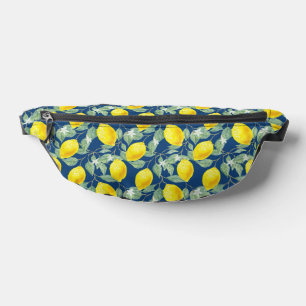 LEMON FRUITS IN COUNTRY BLUE BUM BAGS