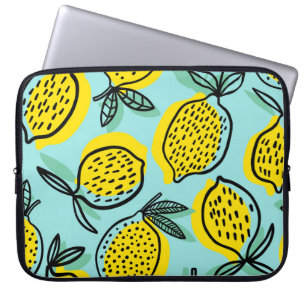 Lemon fruits: summer vintage pattern. laptop sleeve