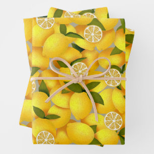 Lemon Full  Wrapping Paper Sheet