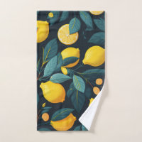 Lemon garden pattern. Yellow tropical citrus fruit