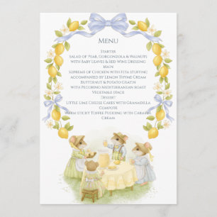 Lemon Garden with Mice Menu
