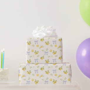 Lemon Garden with Mice Wrapping Paper