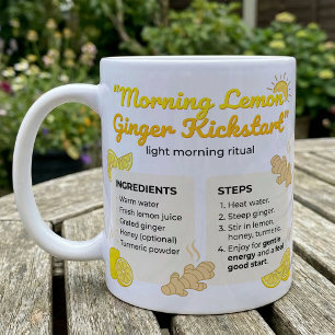 Lemon & Ginger Warm Morning Infusion Tea Ritual Coffee Mug