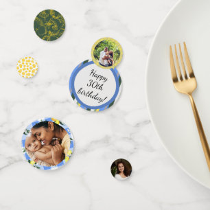 Lemon Gingham & Blue Summer Confetti