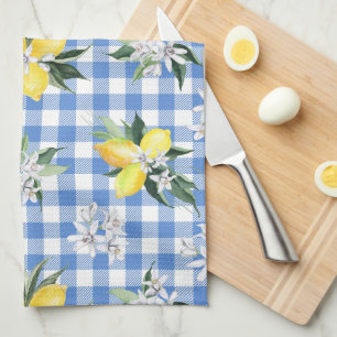 Lemon Gingham for Summer Kitchen Decor Tea Towel