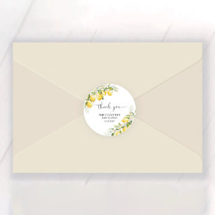 Lemon Green Citrus Baby Shower Stickers