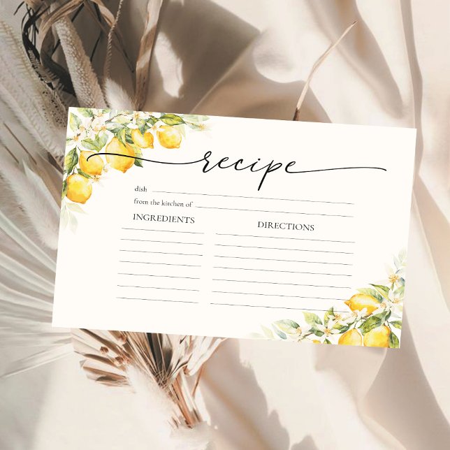 Lemon Green Citrus Large Recipe Card (Creator Uploaded)