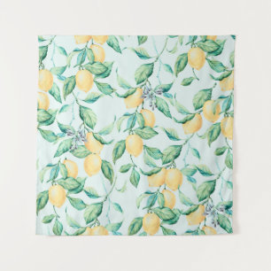 Lemon Green Watercolor: Seamless Romance Tapestry
