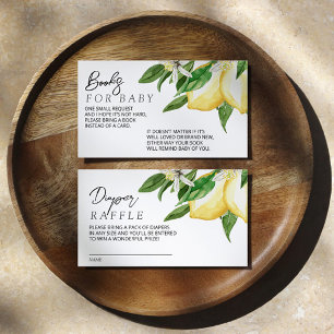 Lemon Greenery Book for Baby Enclosure Card