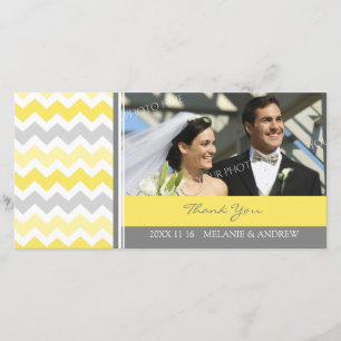 Lemon Grey Thank You Wedding Photo Cards