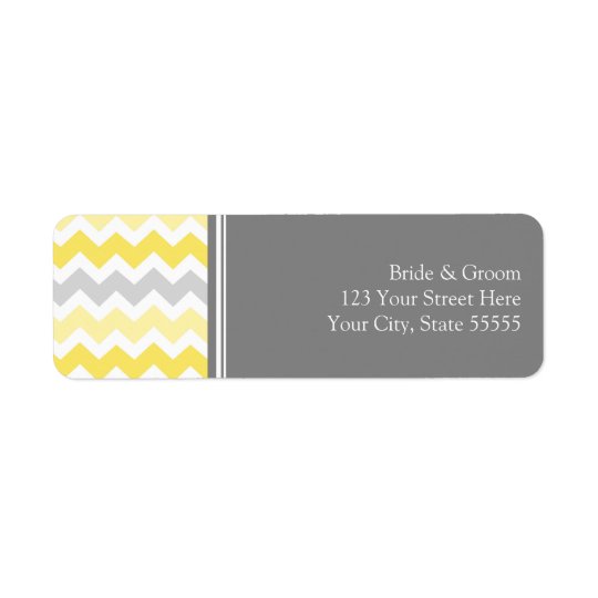 Lemon Grey Wedding Custom Return Address Labels