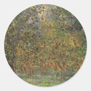 Lemon Grove in Bordighera by Claude Monet Classic Round Sticker