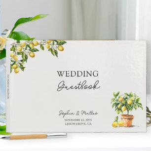 Lemon Grove Rustic Italian Themed Wedding Guest Book