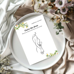 Lemon Guess bride dress bridal shower game Card