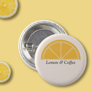 Lemon Half-Slice  3 Cm Round Badge