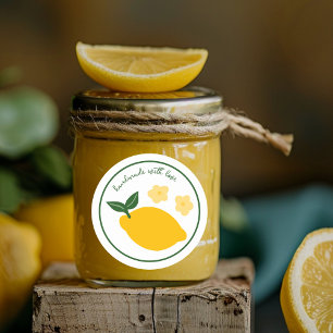 Lemon Handmade Craft Favour Gift Treat CUSTOM  Classic Round Sticker