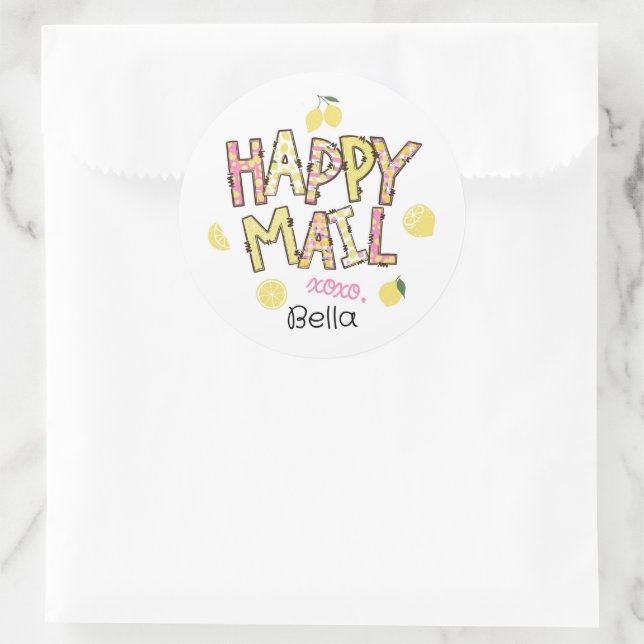 Lemon happy mail sticker (Bag)
