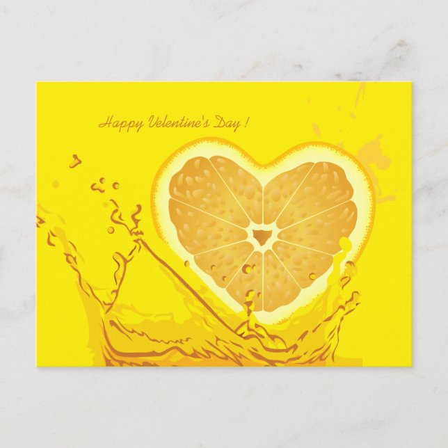 Lemon Heart Velentine's Day Postcard (Front)
