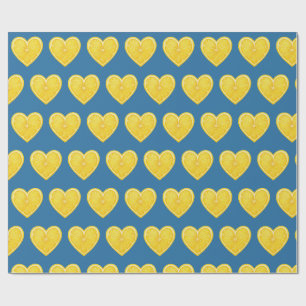 Lemon Hearts Wrapping Paper