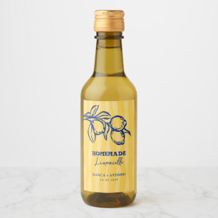 Lemon Homemade Limoncello Italian Wedding Favor Wine Label