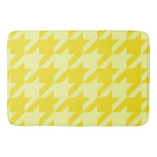 Lemon Houndstooth Bath Mat