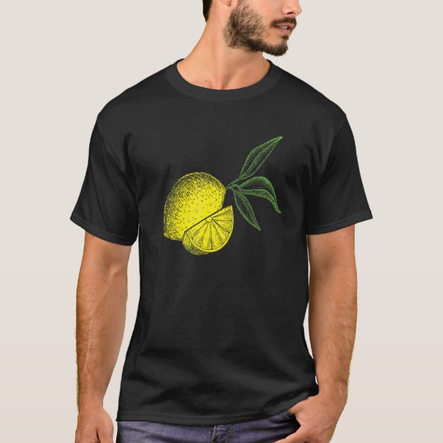 Lemon I Lemon Fruit Retro I Summer Lemon Juice Lem T-Shirt (Front)