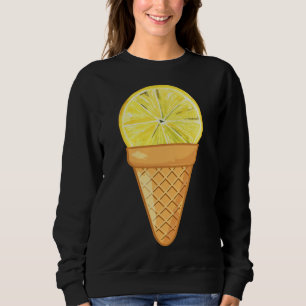 LEMON ICE CREAM - FUNNY FRUIT AND ICE CREAM COLLEC SWEATSHIRT